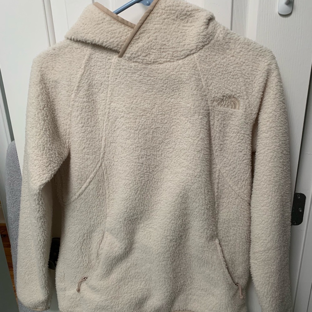 North face cream fleece pullover